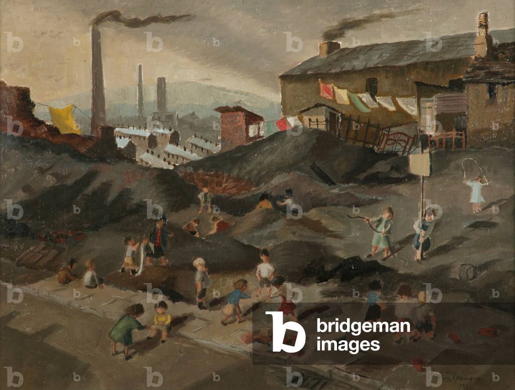 Waste Land, Tredegar, South Wales, 1951 (oil on plywood)