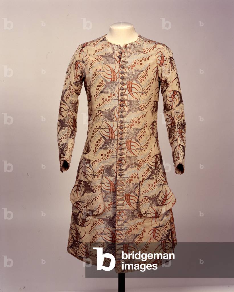 Sleeved waistcoat, c.1705-15 (silk & brocade)