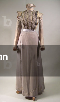 Dress, 1897-99 (wool & silk poplin)