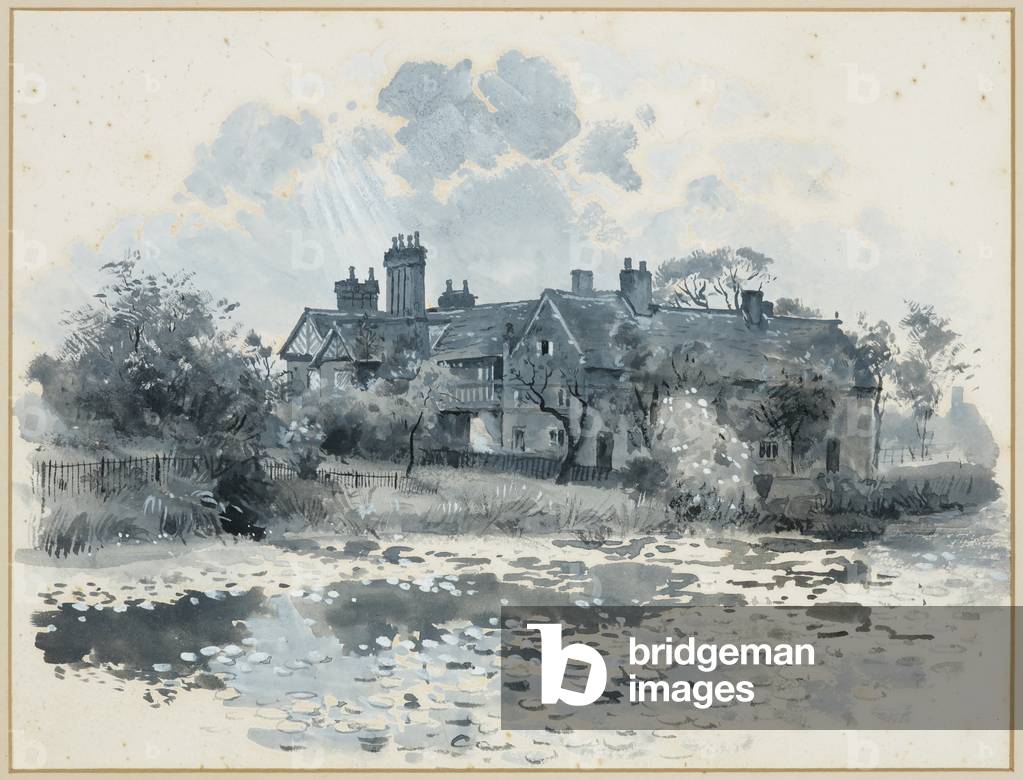 Wardley Old Hall, 1893-94 (w/c gouache on paper)