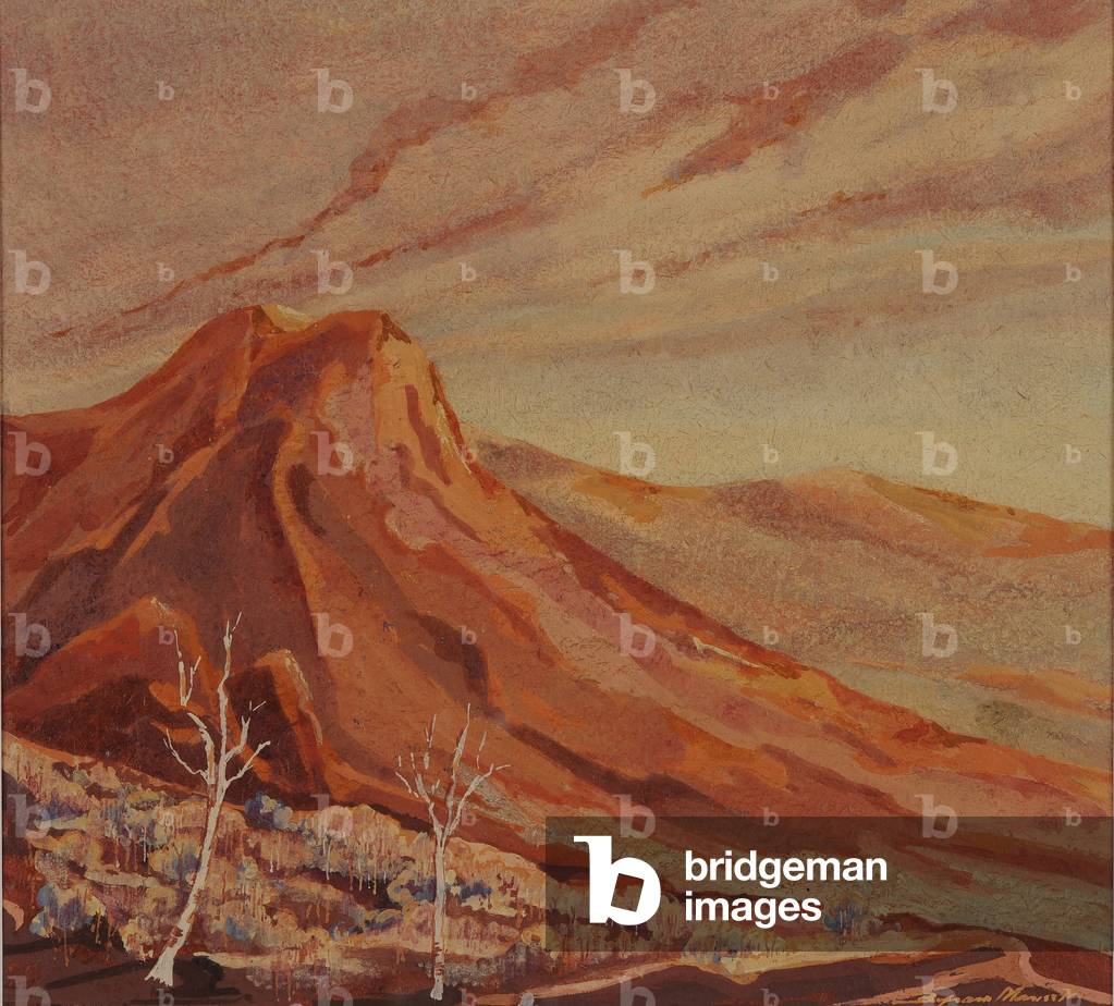 La fine del giorno, Central Australia, 1950 (olio su tela)