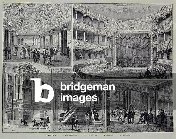 The Empire Theatre, Leicester Square, London (engraving)