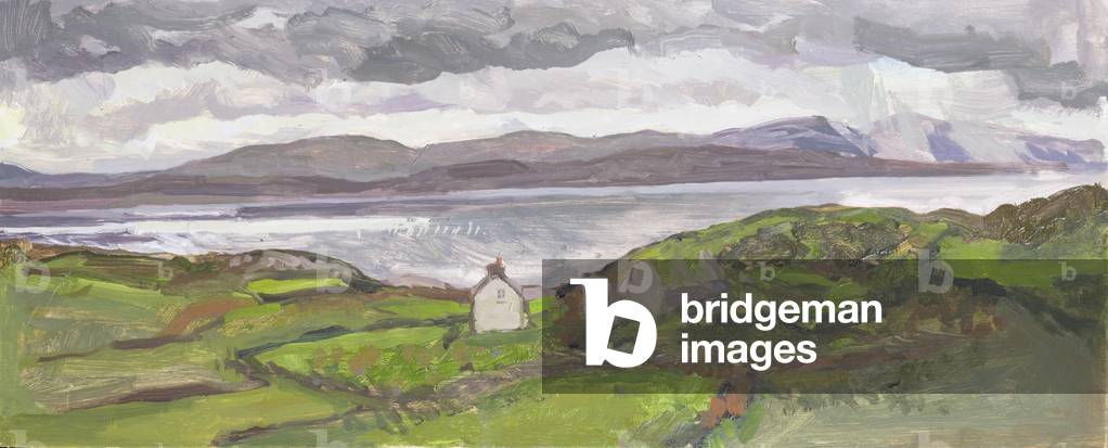 Sunburst over Falmore, Crohy Head (oil on board)