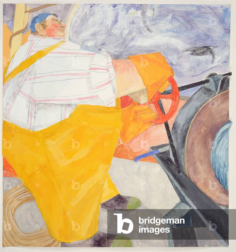 George Shoots Off The Net (oil on card)