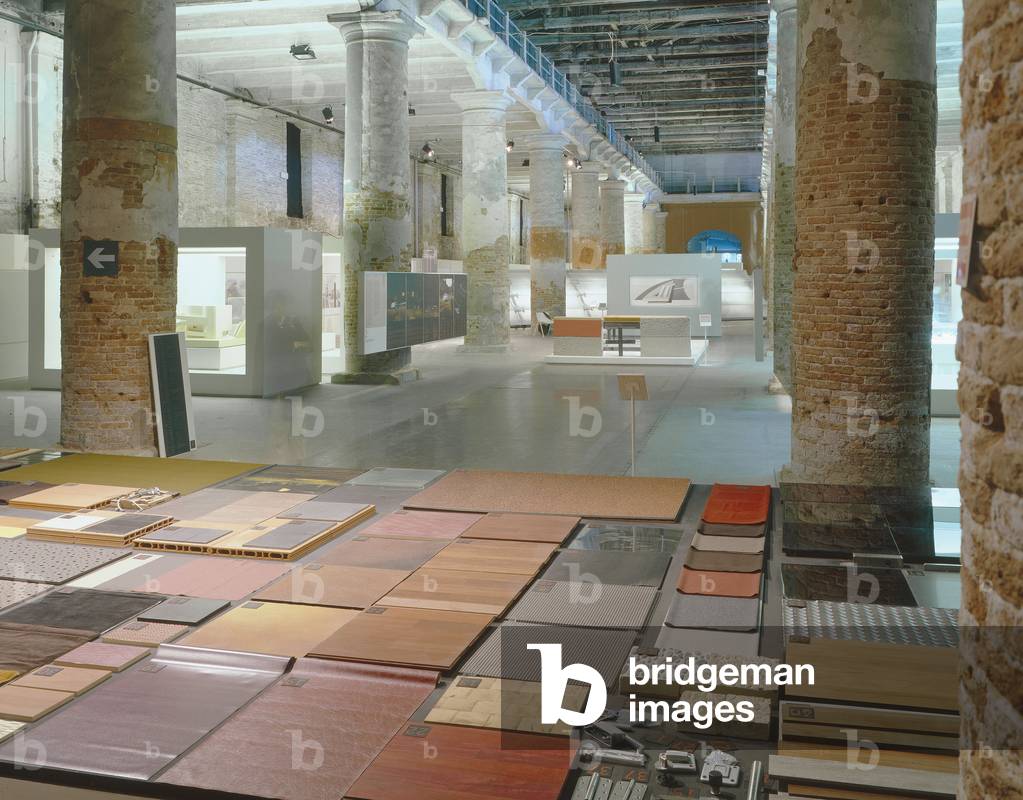 The exhibition of materials used for the construction of the Musee des Arts Premiers in Paris during the Architecture Biennale in Venice (Italy) in 2002.