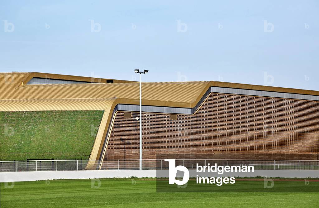 The sports complex of Deauville, Calvados, Lower Normandy (Lower Normandy). Architecture B+C Architects (Giovanni Bellaviti and Dino Constantin Coursaris), 2009. Photography 01/09/09
