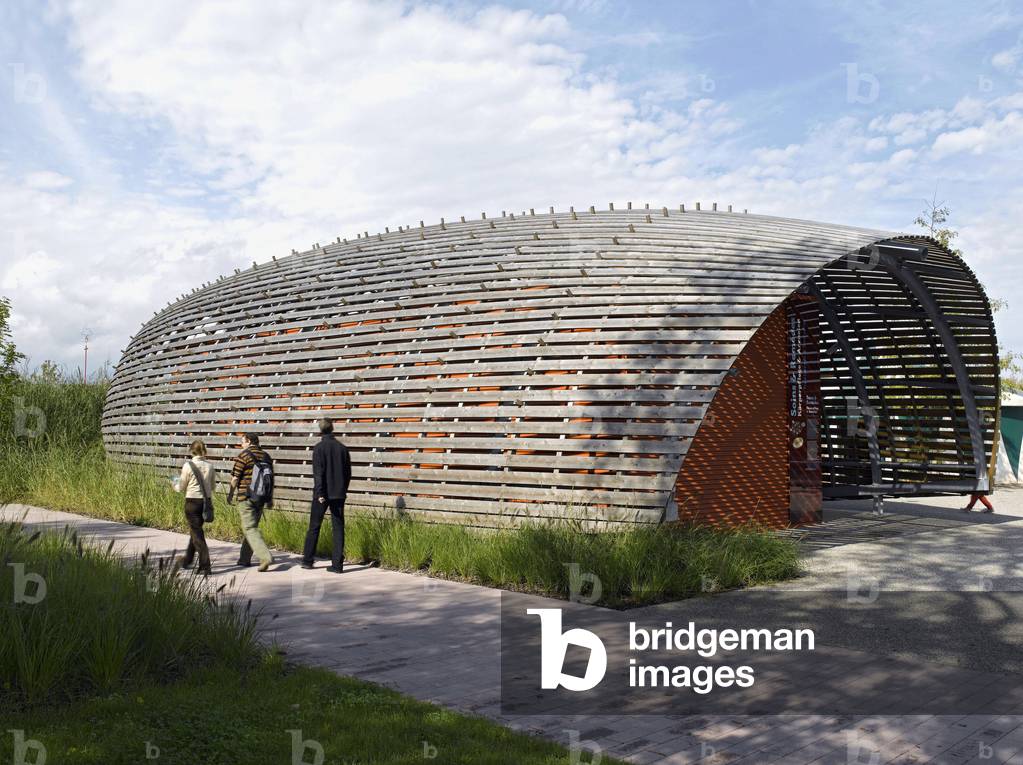 The Bioscope leisure park in Ungersheim, Haut-Rhin (Haut Rhin), Alsace, France. Architecture by Ursula Kurz and Frederic Jung, 2006.