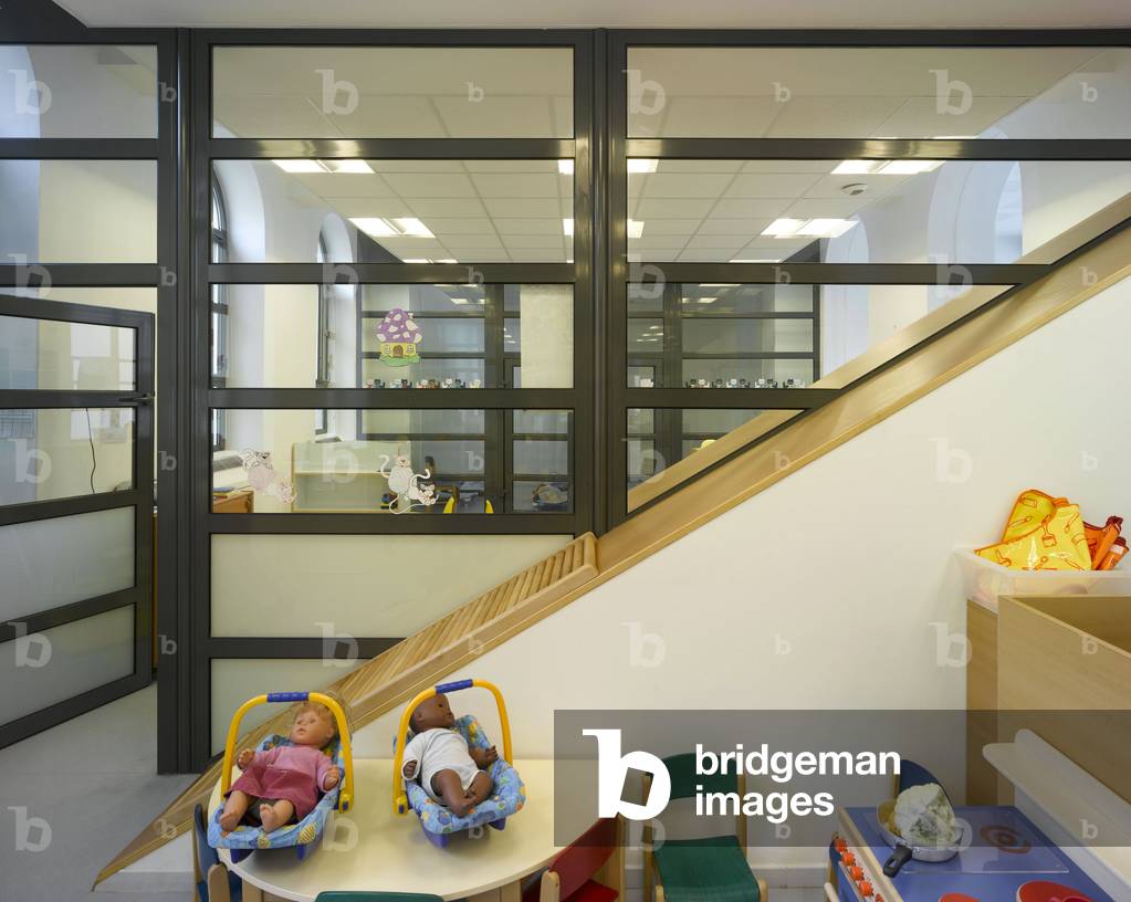 Creche, Rue Philippe de Girard, Paris 10th arrondissement. Architects Herve Chanson and A. Wagner, 2006.