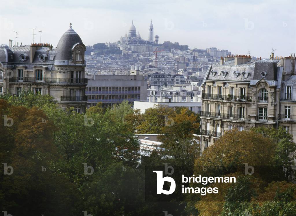 The north is Parisian, seen from the Parc des Buttes Chaumont towards the Sacre Coeur.