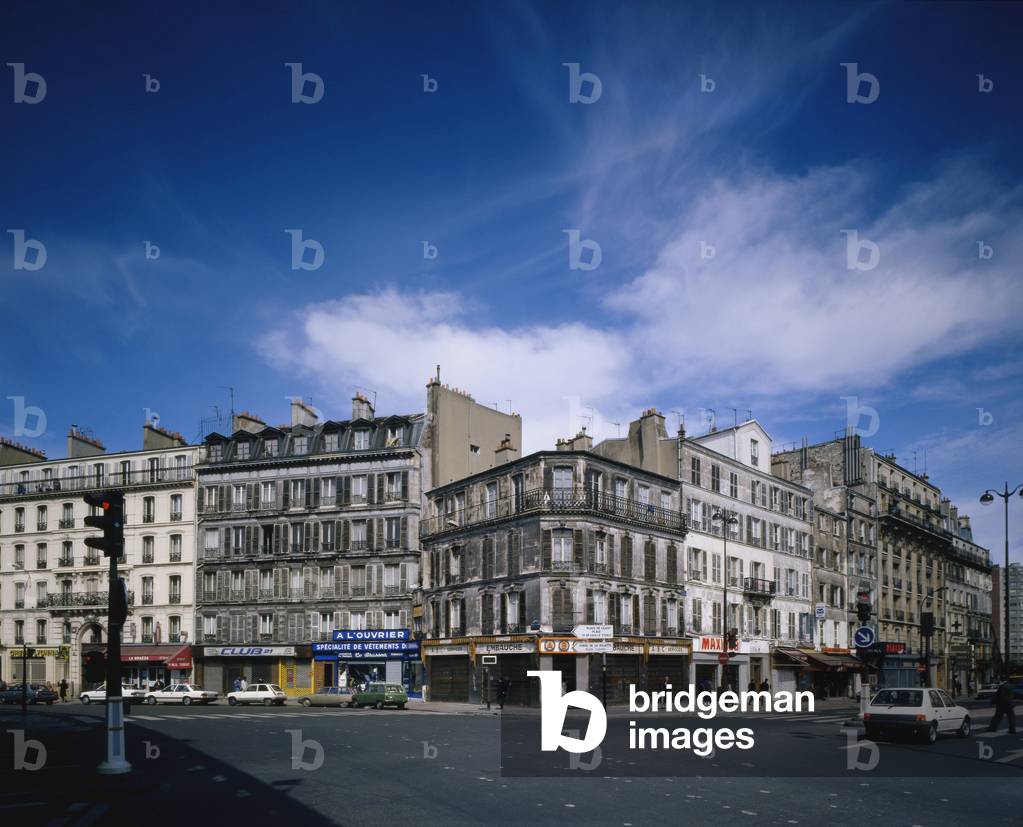 Carrefour du vieux Paris, boulevard de la Chapelle et de la rue de Flandre, Paris 19th. Photography 1988.