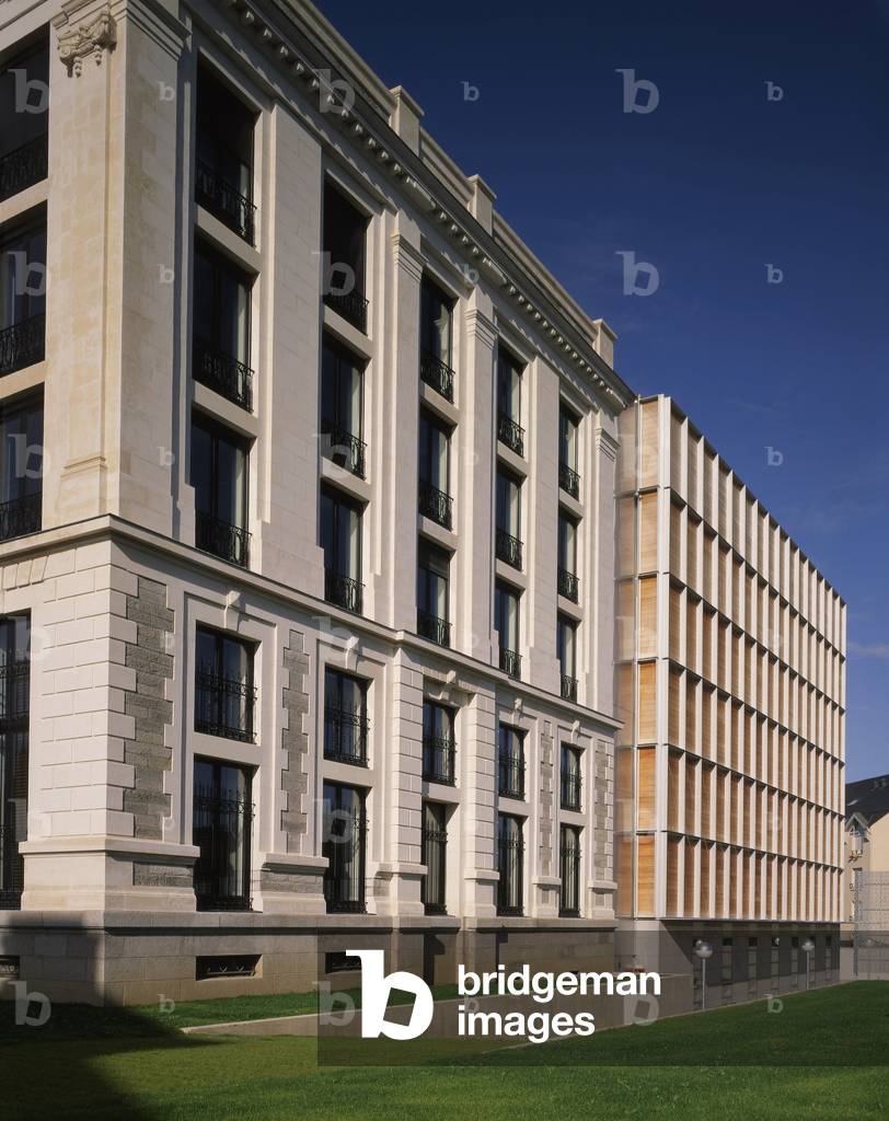 Archives departementales de la Mayenne, 6 place des Archives, Laval, Mayenne (53), Pays de la Loire, France. Architecture by Dominique Perrault (born 1953), 1989-1993