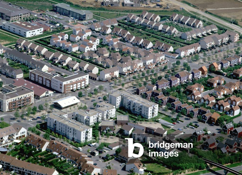 Air view of Saint-Quentin en Yvelines (Yvelines).