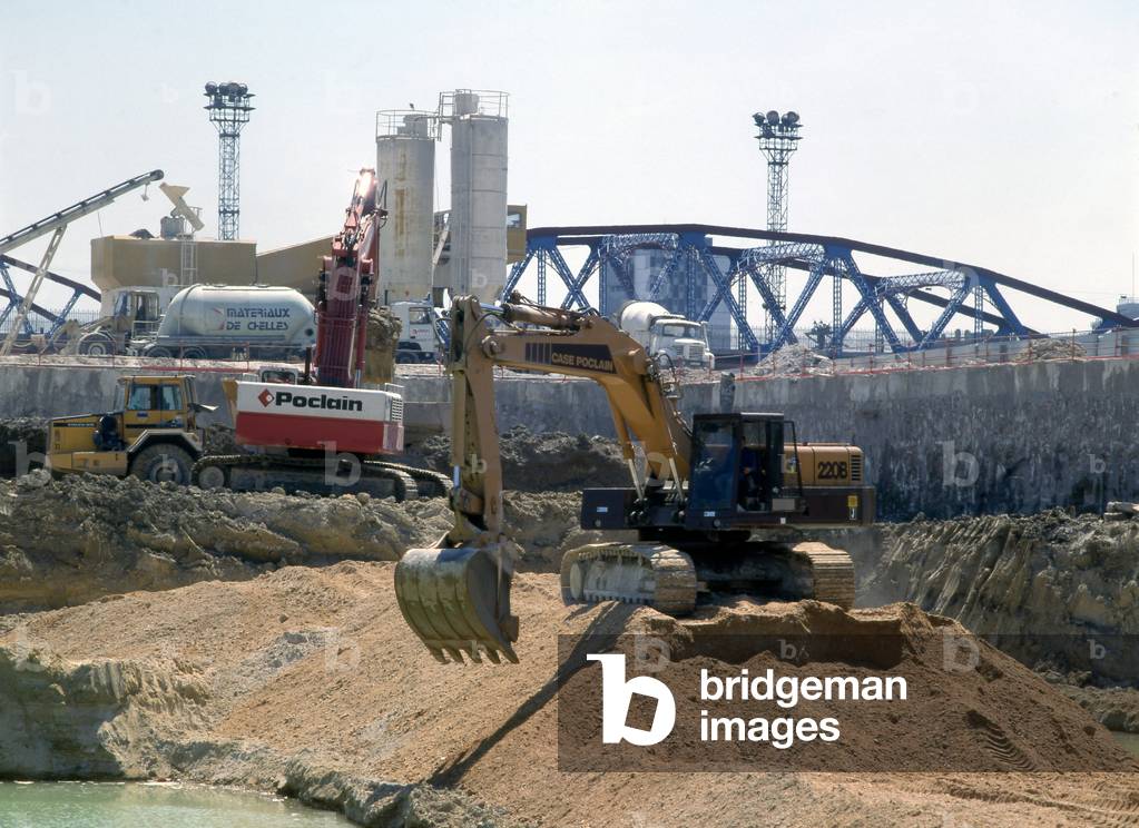 Earthmoving site in Paris.
