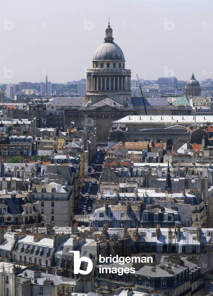 Panoramic view of the Pantheon, from the Cathedrale Notre Dame de Paris.