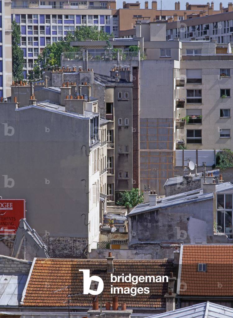 General view of the 19th arrondissement of Paris.