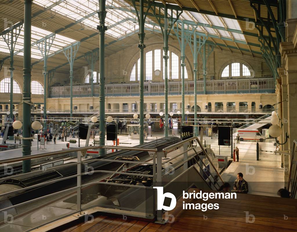 Gare du Nord to Paris 75010. Construction 1861-1865, architect Jakob Hittorff (1792-1867), renovation of amenagement 2008-2010, Jean Marie Duthilleul. The third station in the world after Tokyo (Japan) and Chicago (Illinois, USA), the station welcomes 500,000 passengers every day.