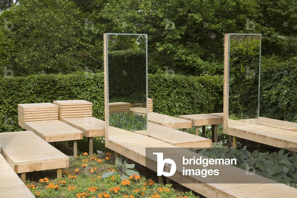 The international festival of gardens of Chaumont-sur-Loire (Chaumont sur Loire), Loir-et-Cher (Loir et Cher), Centre, France. Architecture 2007-2008. Photography 24/05/08