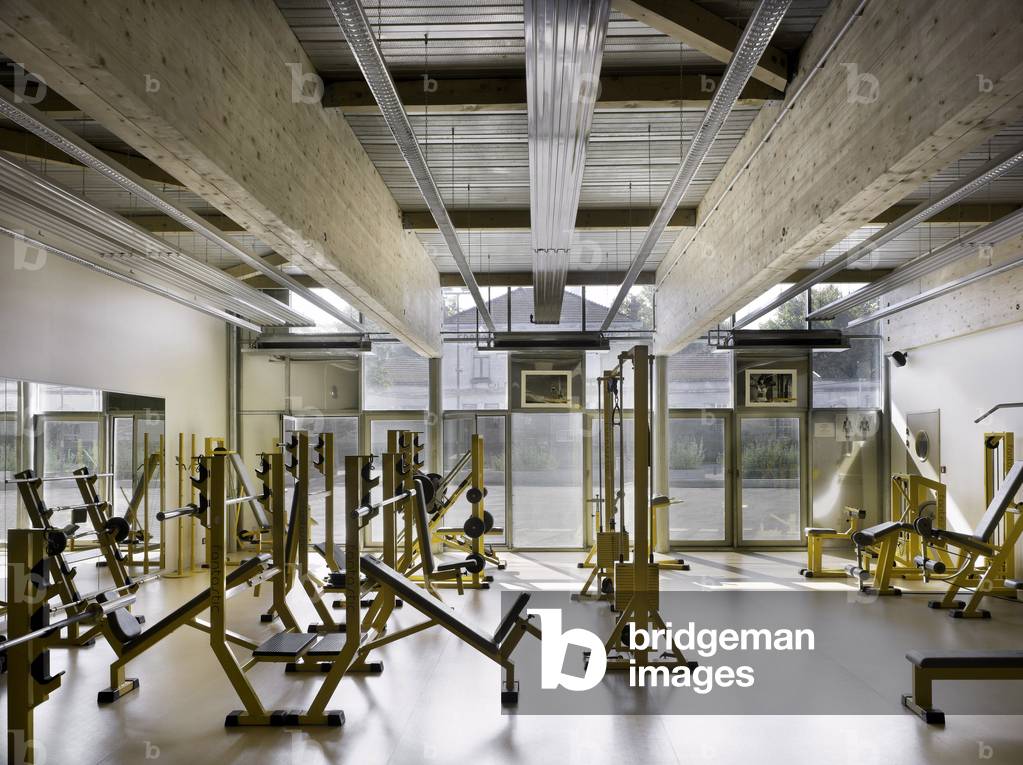 Le Pole Jeunesse, Sports and Culture “” Le Plateau””, 74 rue Anatole France, Grenoble, Isere, Rhone Alpes (Rhone-Alpes), France. Architecture of Nicolas C Guillot with Radiu Molnar and Pascal Pinccinato, 2006-2008. Photography 10/06/08