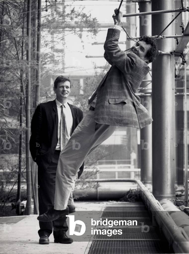 Portrait of architect Peter Rice at the Cite des Sciences et de la Vilette, Paris