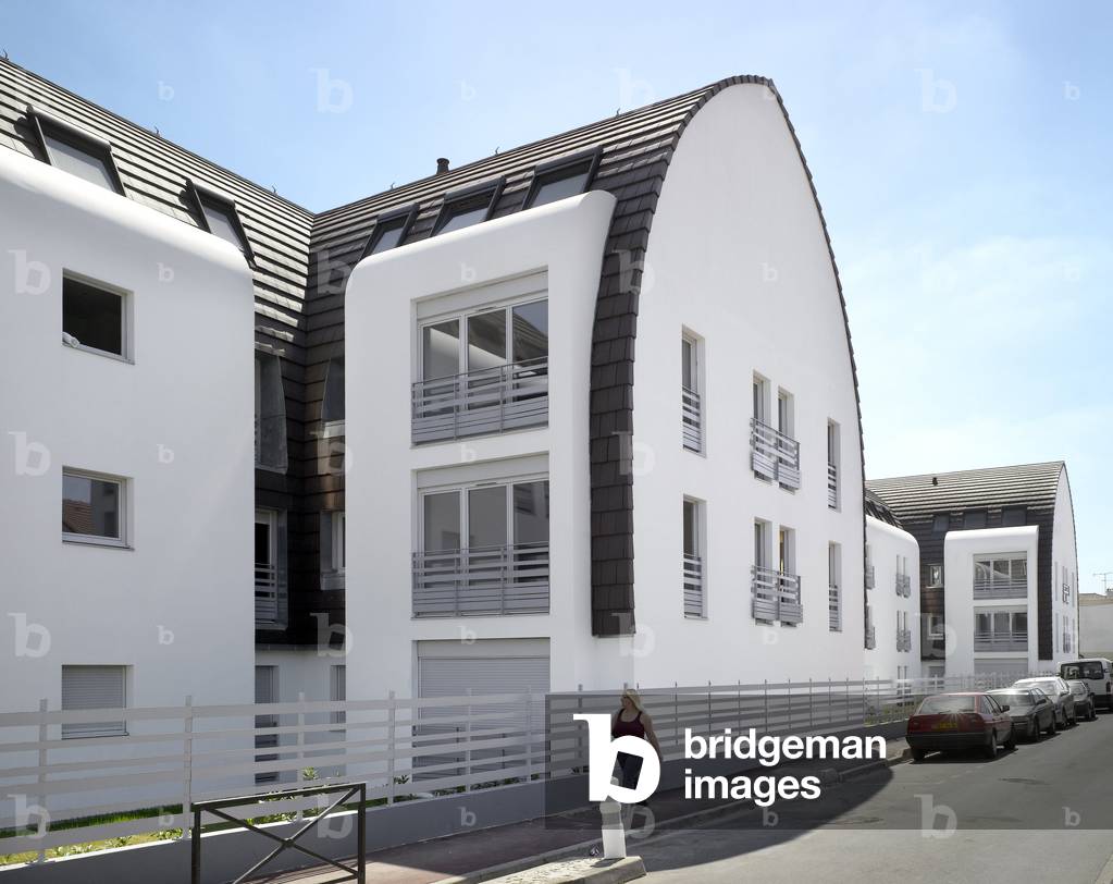 Social housing in Limmeil Brevannes (Val de Marne). Architect Arc.Ame architecture, 2008. Photography 13/04/08.