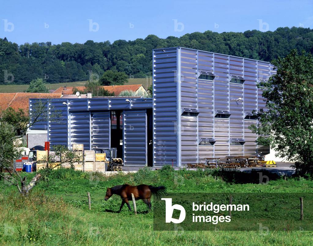 Factory Marle in Odival (Haute Marne). Realisation 1997, architect Philippe Guyard. Photography 1997.