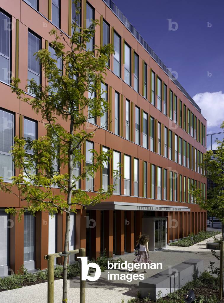 La Pepiniere Paris Sante Cochin at Cochin Hospital, 24 rue du Faubourg Saint Jacques, Paris 75014. Realisation 2007, architect Dubus Richez architecture. Photography 28/09/07.