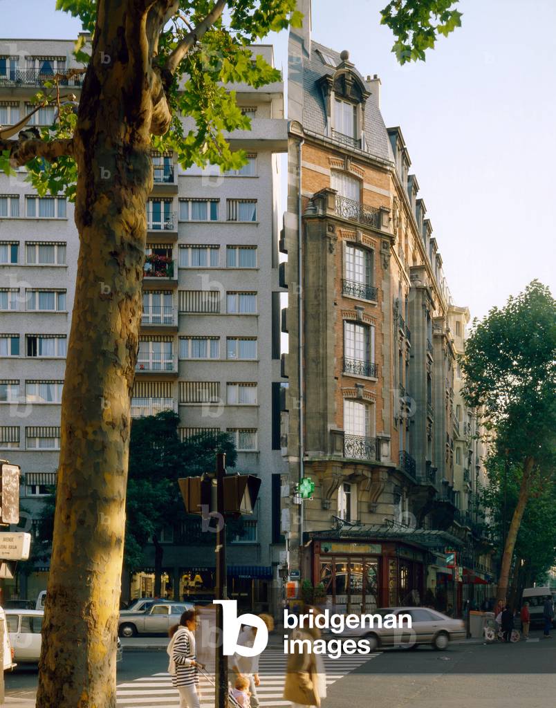 Parisian buildings, corner of avenue Ledru Rollin and rue de Charonne, Paris 11th arrondissement.