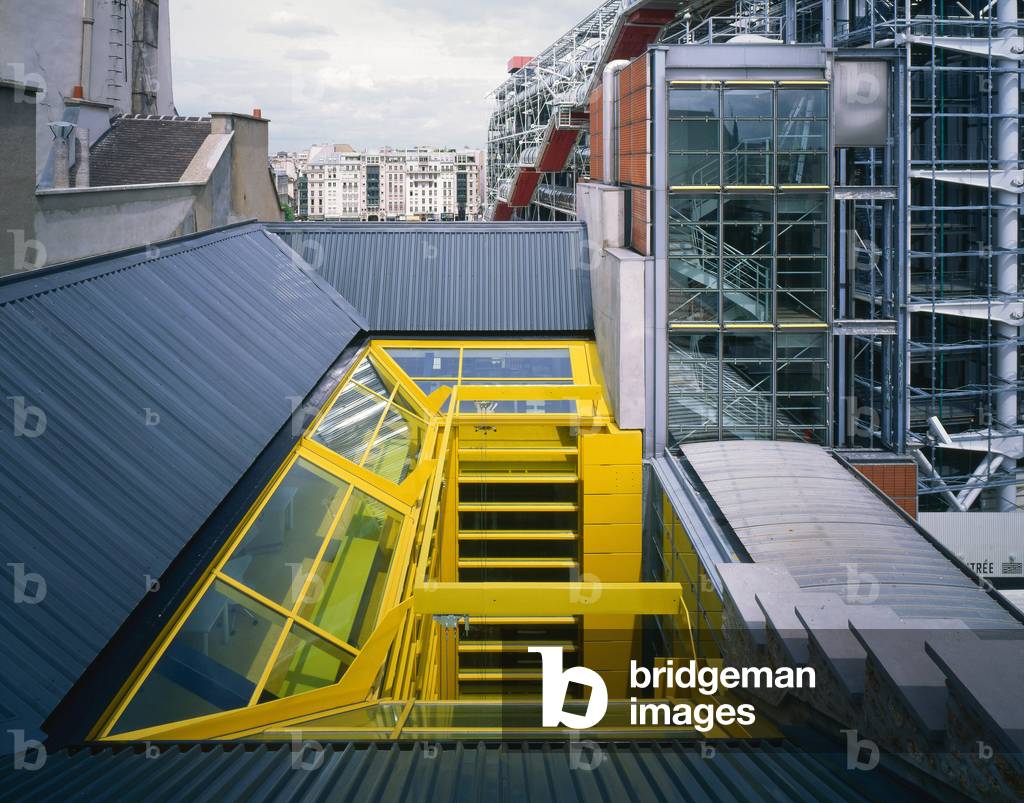 Mediatheque de l'IRCAM, Place Igor Stravinsky, Paris 4th arrondissement. Architect Atelier Canal, 1996.