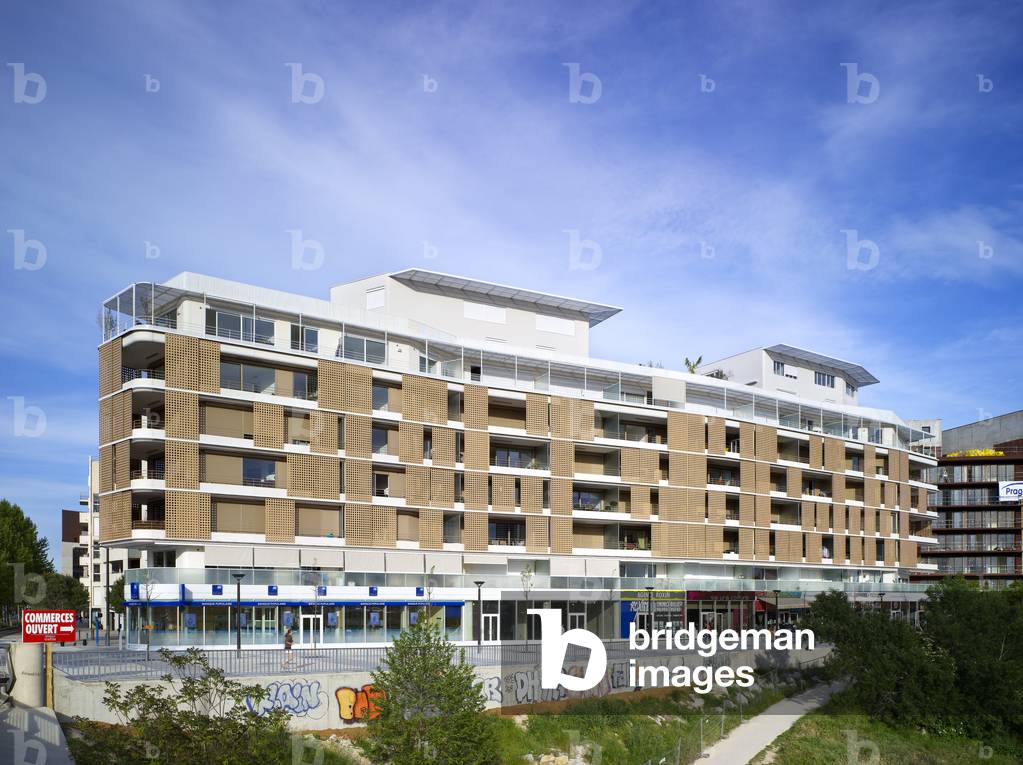 Accommodation Le Gallia, ZAC Port Marianne a Montpellier (Herault). Architects Pierre Du Besset and Dominique Lyon, 2008. Photography 24/04/08.