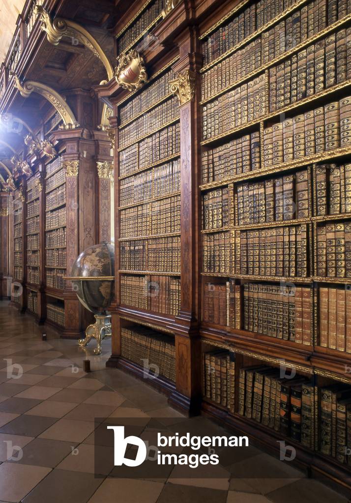 The library, in the Abbey of Melk (Austria), architect Jakob Prandtauer, 11th/18th century