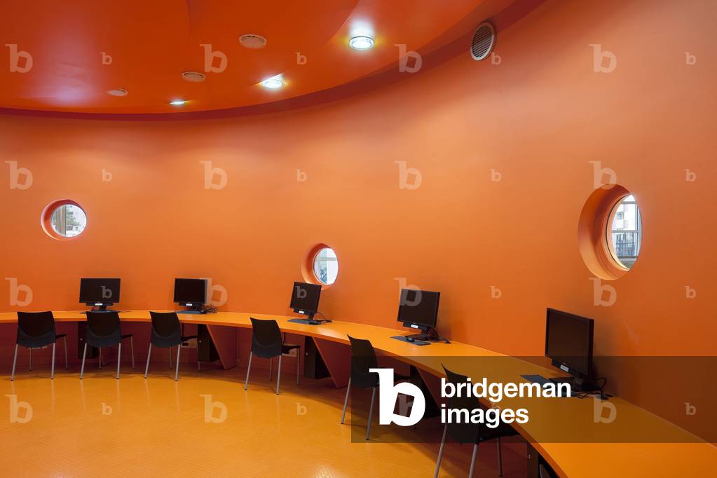 Boris Vian media theatre in Tremblay-en-France. Architect B+C Architects, Giovanni Bellaviti and Dino Constantin Coursaris, 2009