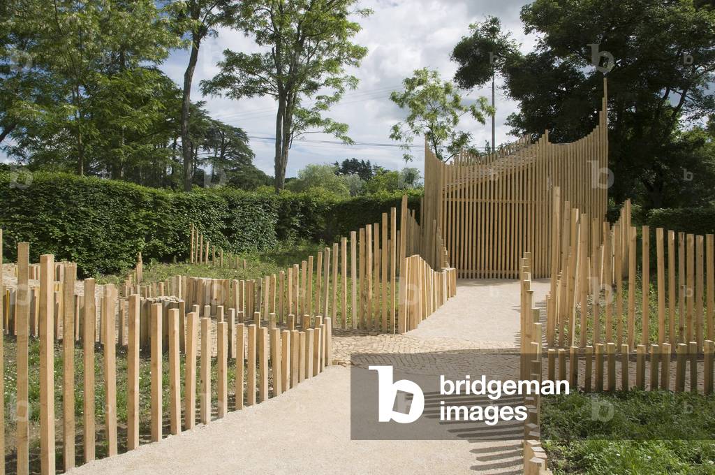 The international festival of gardens of Chaumont-sur-Loire (Chaumont sur Loire), Loir-et-Cher (Loir et Cher), Centre, France. Architecture 2007-2008. Photography 24/05/08