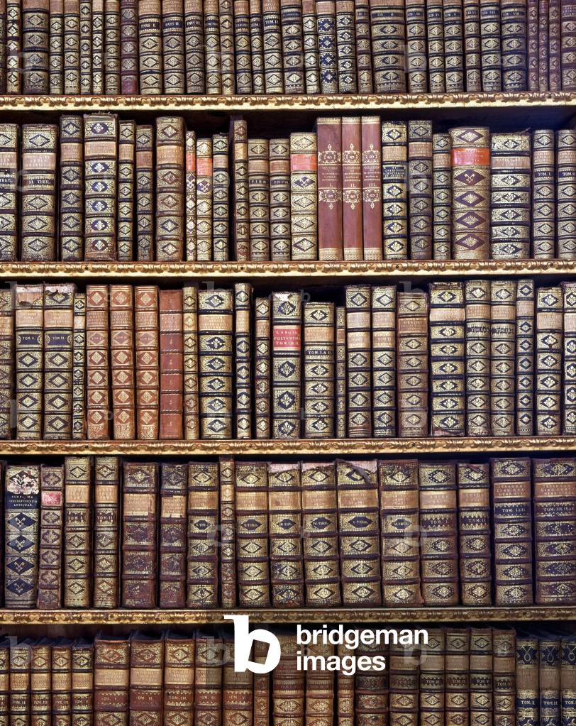 Rows of books, in the Abbey of Melk (Austria), architect Jakob Prandtauer, 11th/18th