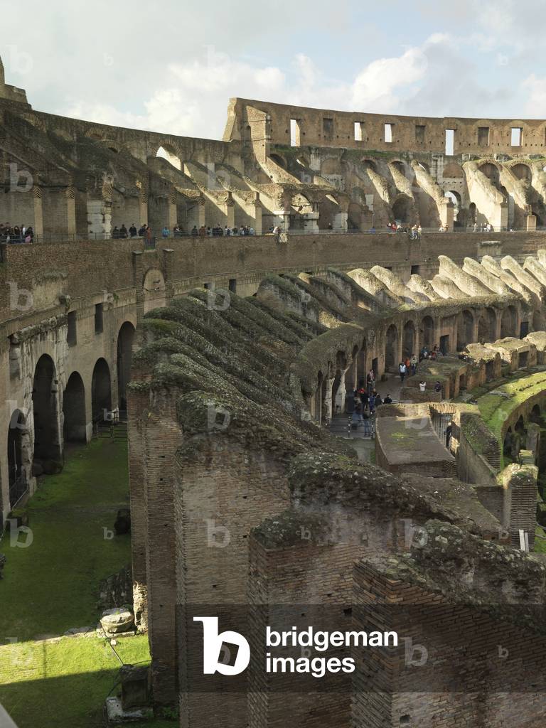 Flavian Amphitheatre or Coliseum in Rome, 79 - 80 A.D. (brick and travertine stone)