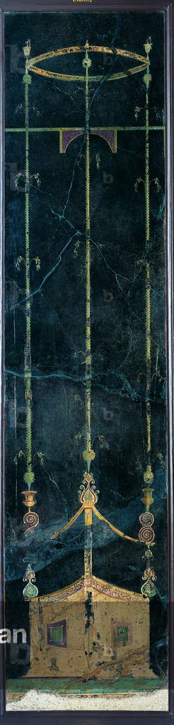 Black compartment, by unknown artist, c. 11, 1st Century B.C., ripped fresco, 194 x 57 cm