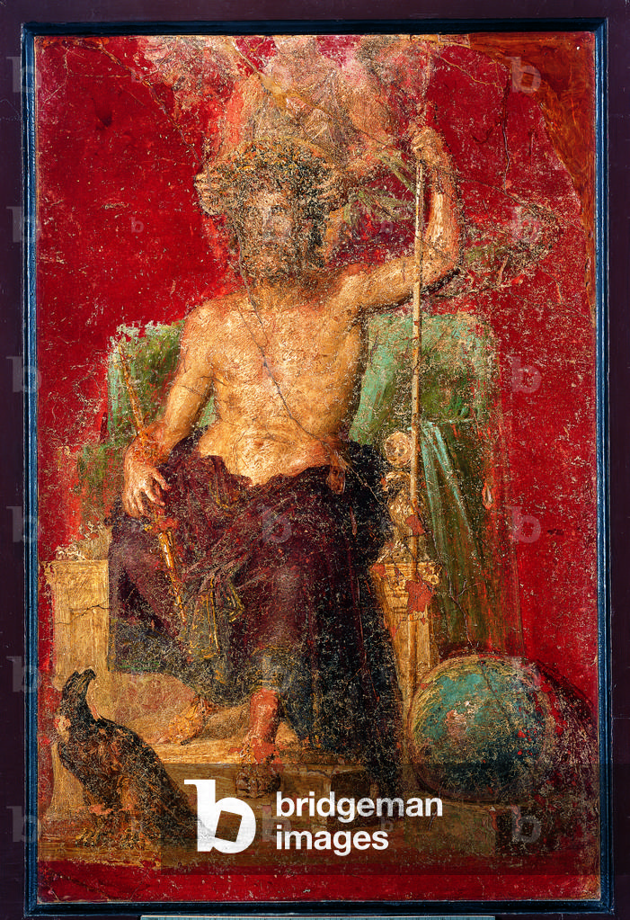 Zeus, by unknown artist, 62-79, 1st Century A.D., ripped fresco, 96 x 70 cm