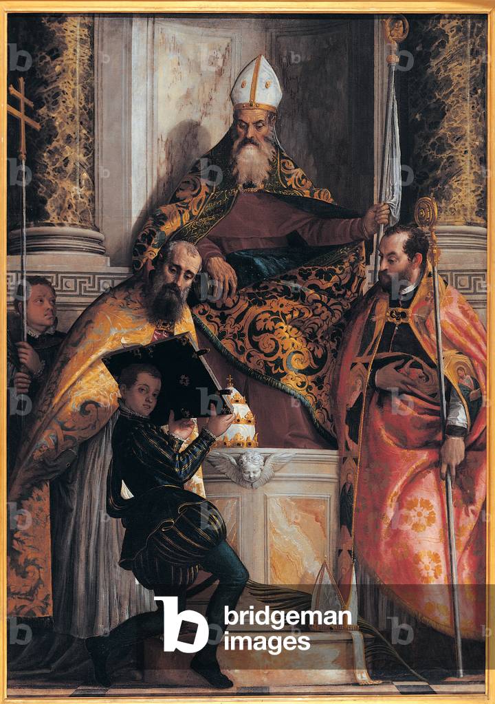 St Anthony Abbot, St Cornelius and St Ciprianus with a Page, 1567 - 1567 (oil on canvas)