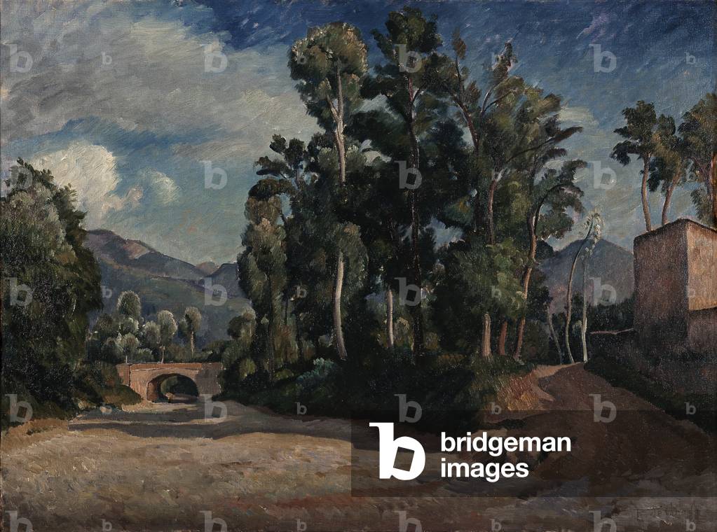 Landscape in Versilia, 1932 (oil on canvas)