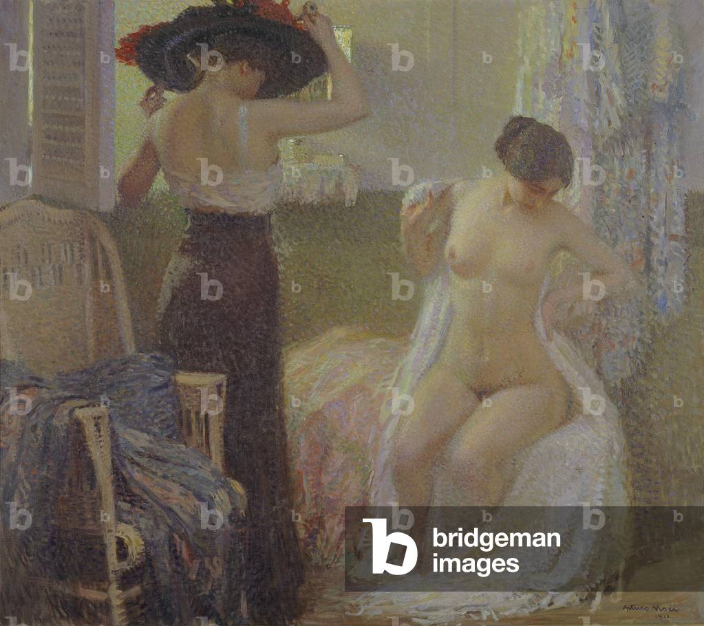 In the Bathing Cabin, 1911 (oil on canvas)