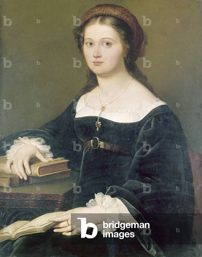 Portrait of Constance Perticari, by Filippo Agricola, 1821, 19th Century, oil on canvas, 91 x 71,8 cm