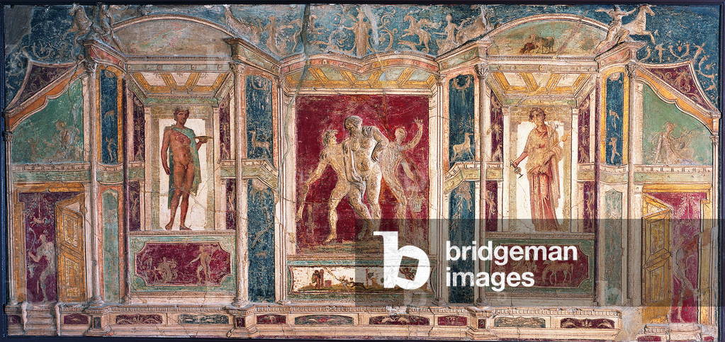 Polychrome Stucco, by unkown artist, 62-79, 1st Century A.D., ripped fresco, 285 x 159 cm