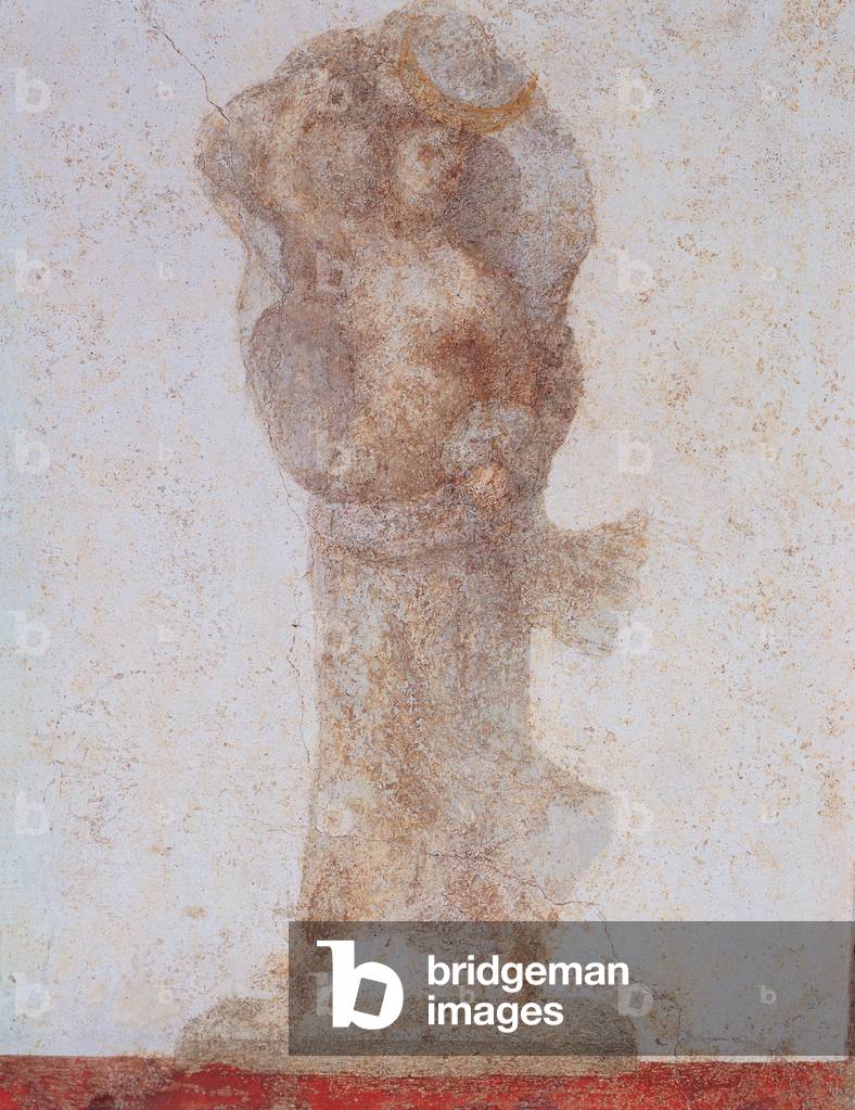 Statue of Selene with her head surmounted by a crescent moon, 25 A.D. (mural)