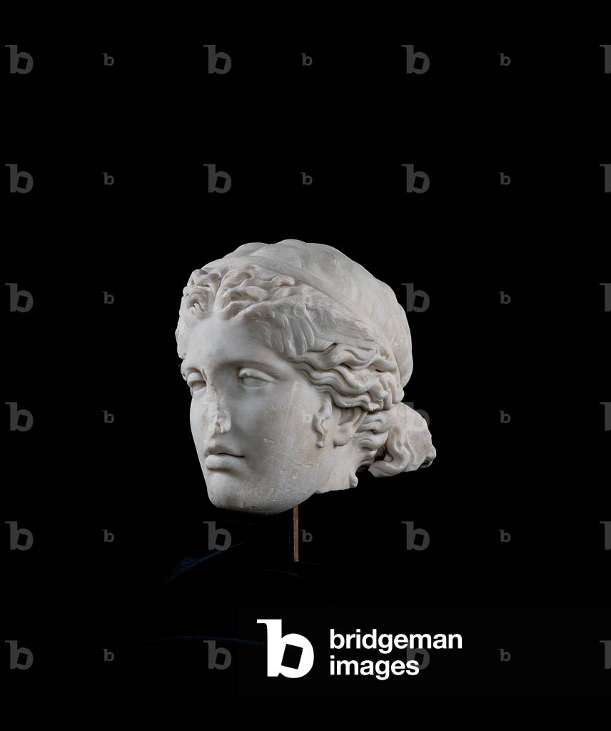 Head of Hypnos, (marble, full relief)