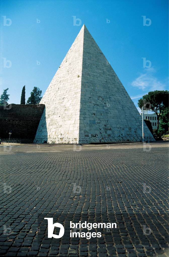 Pyramid of Cestius (or of Caius Cestius) on Via Ostiense in Rome,