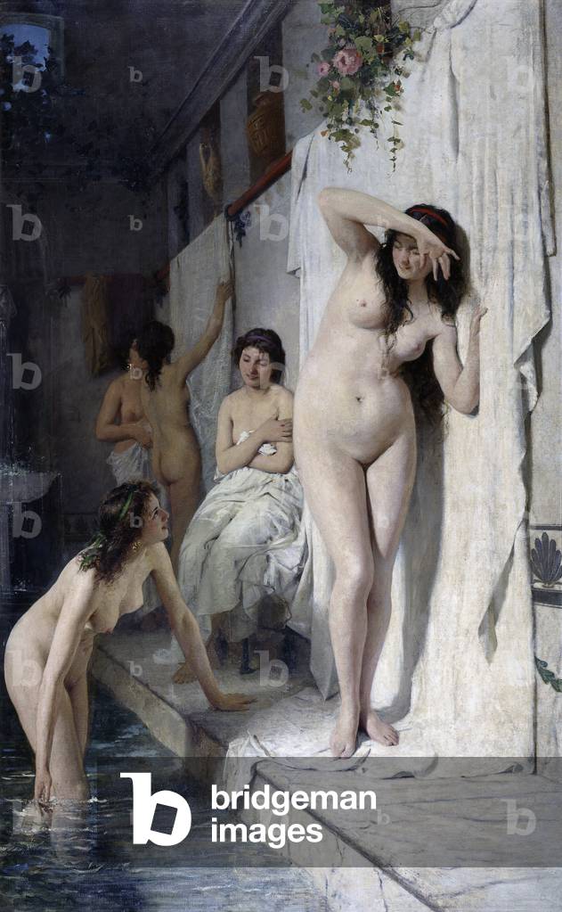 Pompeian Bath, by Giuseppe Barbaglia (1841-1910), 1872 (oil on canvas)
