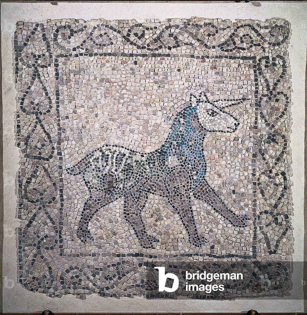 Unicorn, (polychrome mosaic)