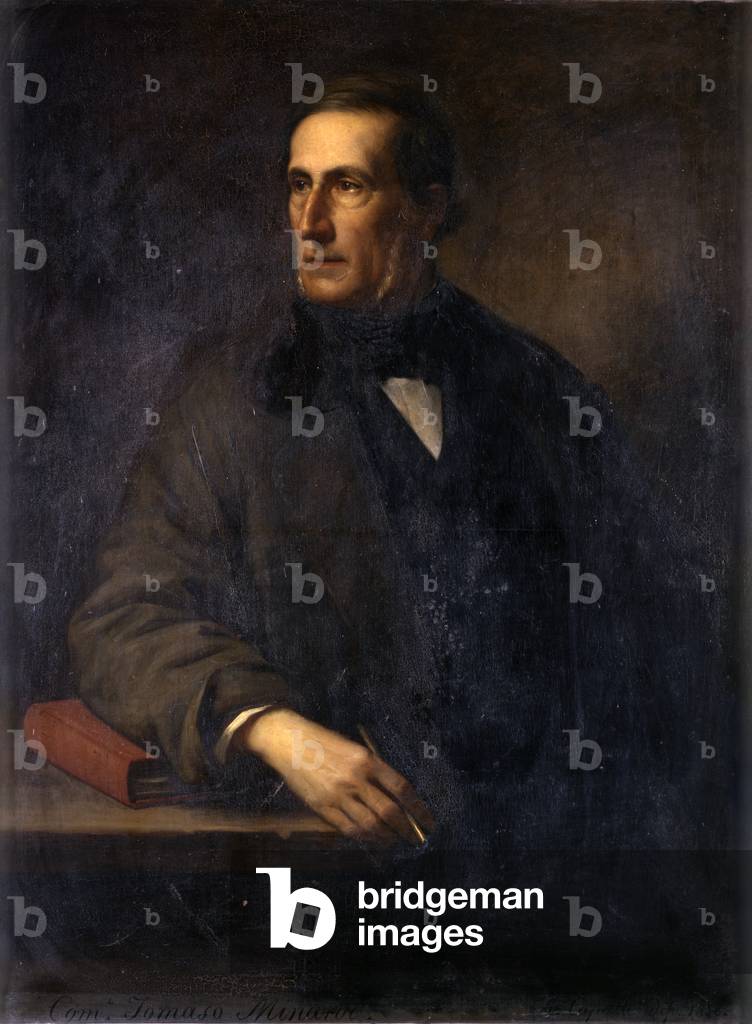 Portrait of Tommaso Minardi, by Gaspare Landi, 1825, 19th Century, oil on canvas