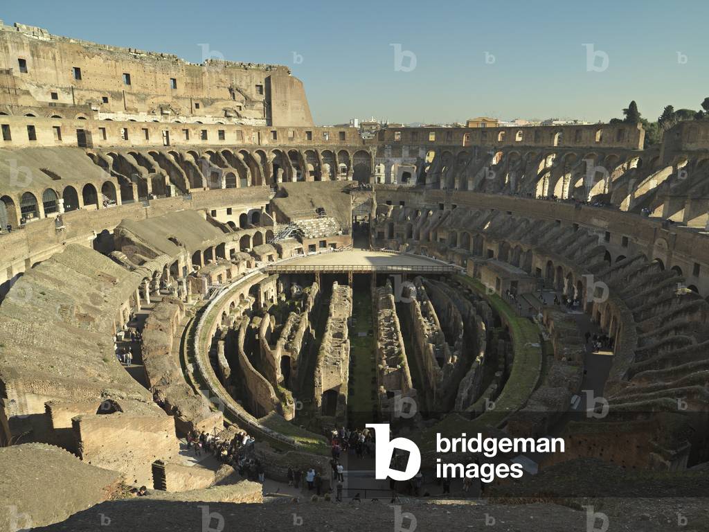 Flavian Amphitheatre or Coliseum in Rome, 79 - 80 A.D. (brick and travertine stone)