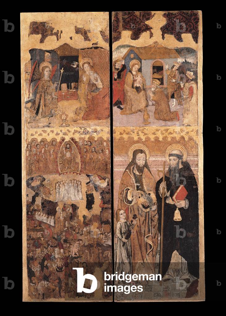 Retablo of the Last Judgment, (tempera on board with golden background)