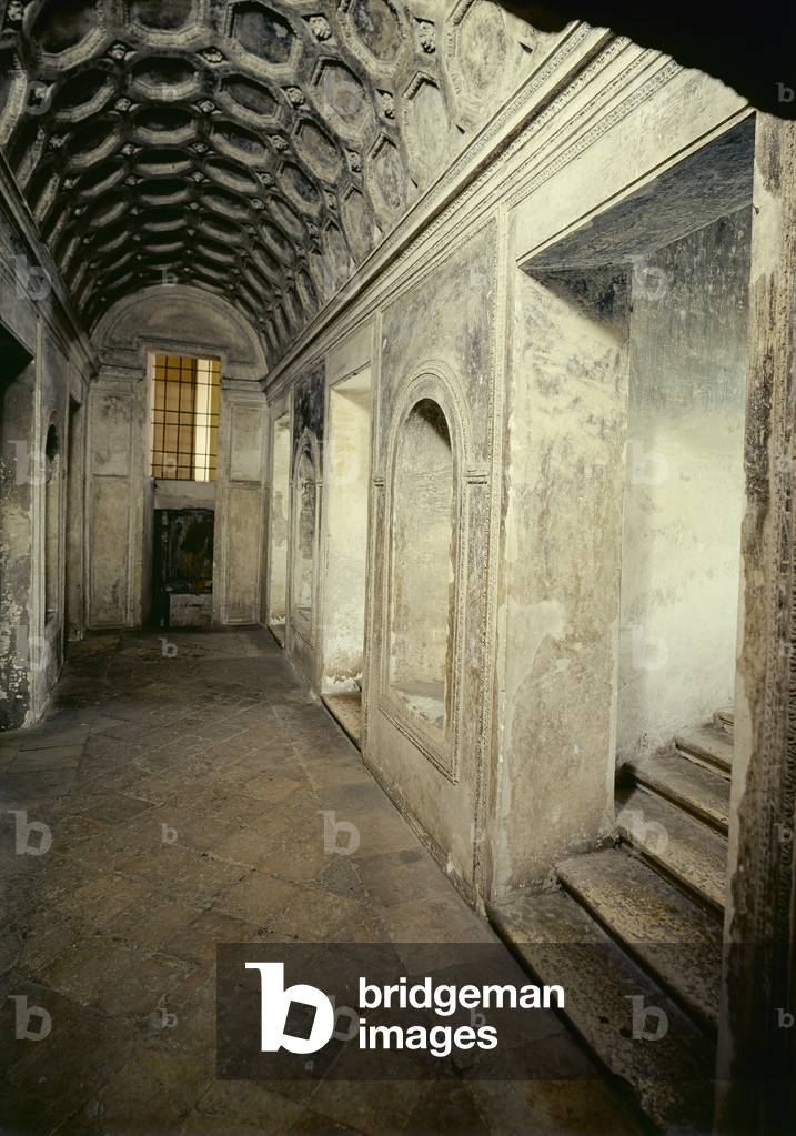 View of the three entrance to the scales of the Apartment of Dwarves (Vista delle tre porte delle scale d'accesso all'appartamento dei Nani), 1615, 17th Century